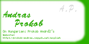 andras prokob business card